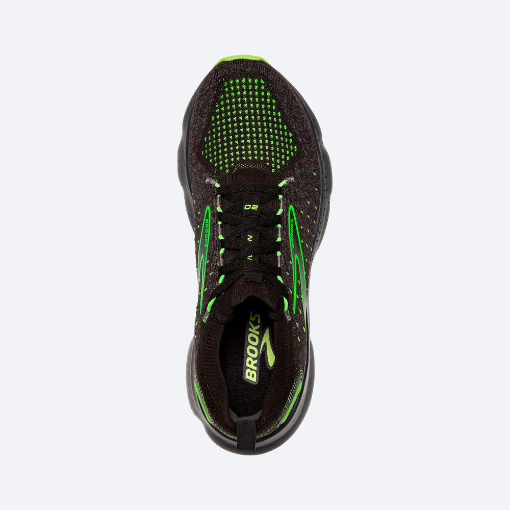 Brooks Glycerin StealthFit 20 Férfi Futócipő Fekete/Zöld | HU659470