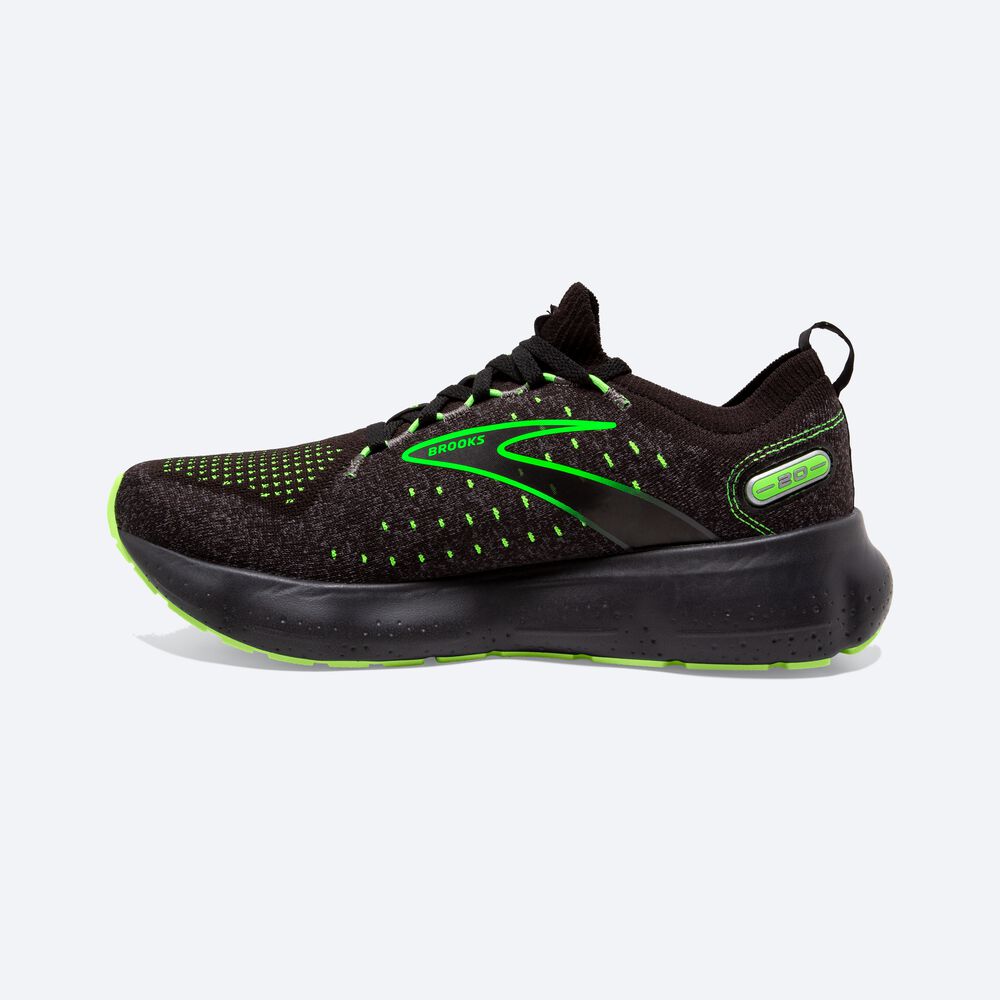 Brooks Glycerin StealthFit 20 Férfi Futócipő Fekete/Zöld | HU659470