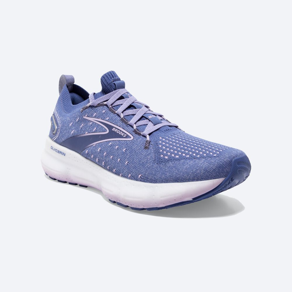 Brooks Glycerin StealthFit 20 Női Futócipő Kék/Fehér | HU402831