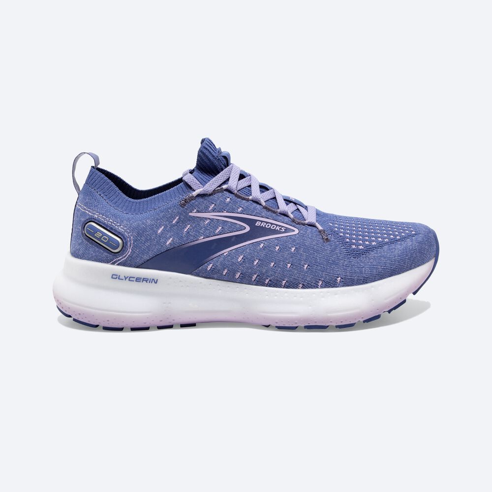 Brooks Glycerin StealthFit 20 Női Futócipő Kék/Fehér | HU402831