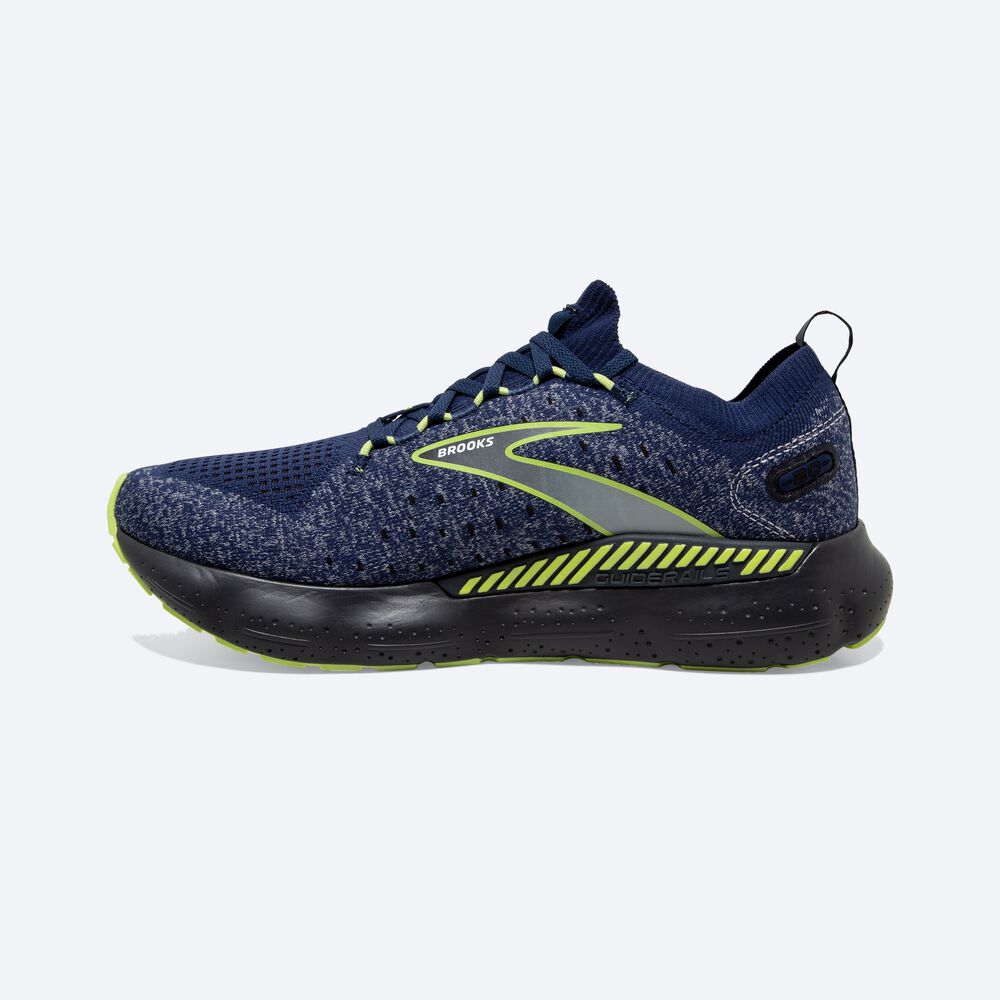 Brooks Glycerin StealthFit GTS 20 Férfi Futócipő Kék/Világos Zöld | HU238976