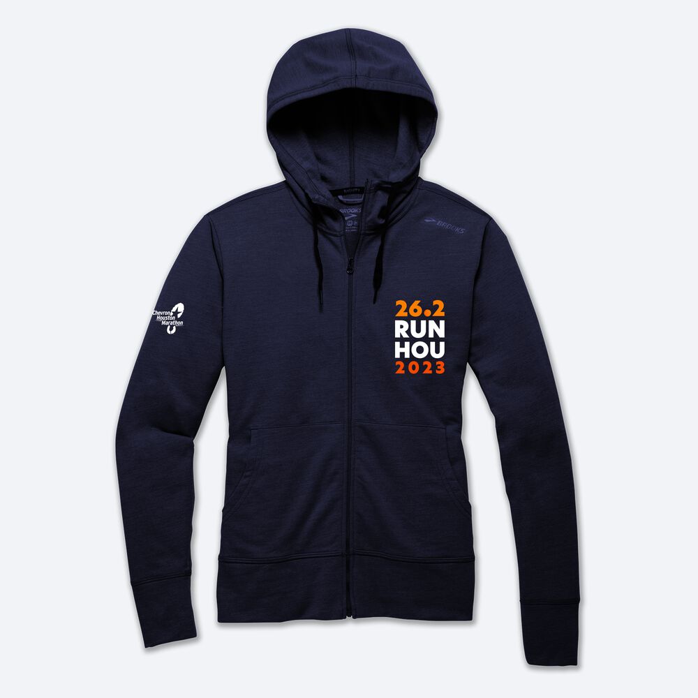 Brooks Houston23 Moment Full Zip Női Pulóver Sötétkék | HU709438