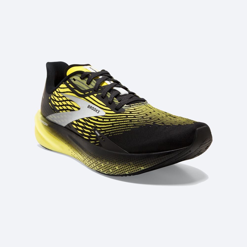 Brooks Hyperion Max Férfi Futócipő Fekete/Sárga/Fehér | HU136594