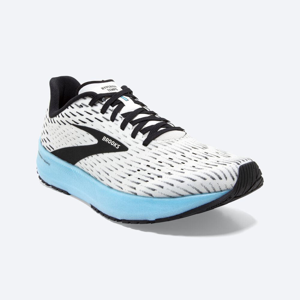 Brooks Hyperion Tempo Férfi Futócipő Fehér/Fekete/Világos Türkiz | HU357126