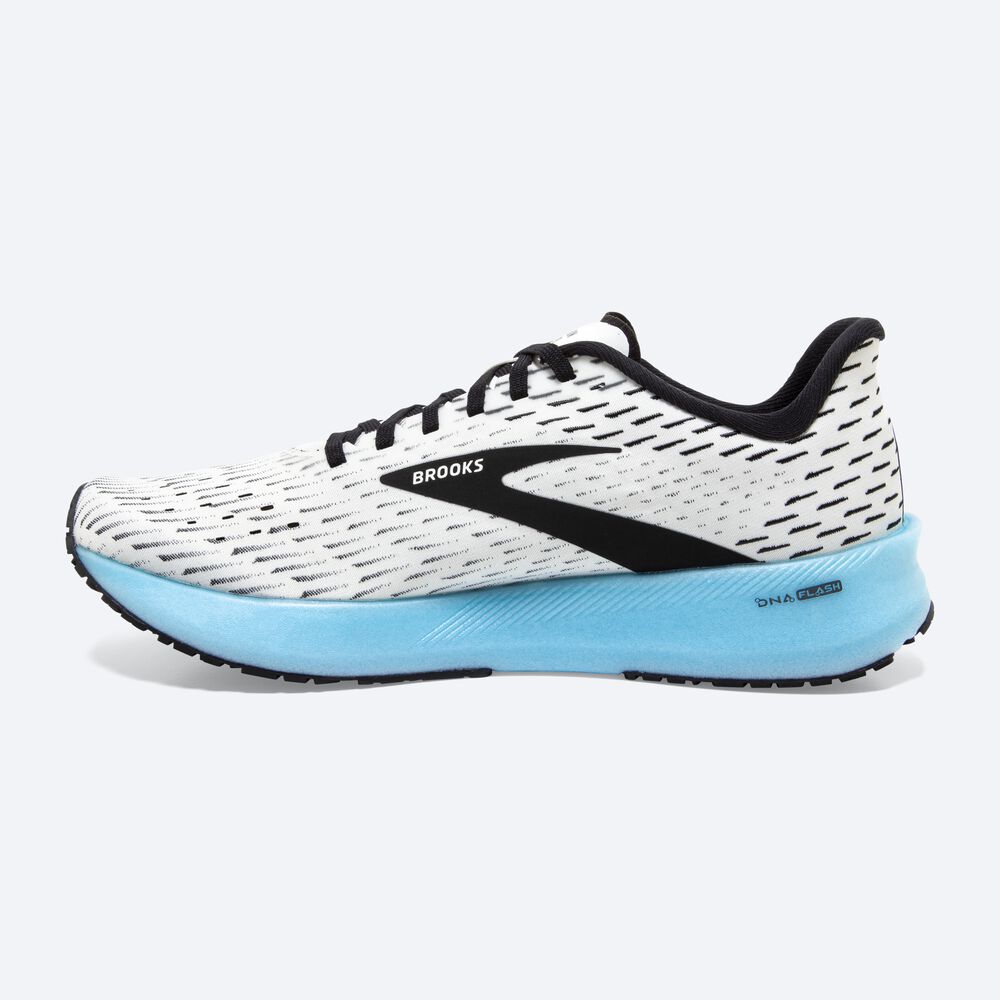 Brooks Hyperion Tempo Férfi Futócipő Fehér/Fekete/Világos Türkiz | HU357126