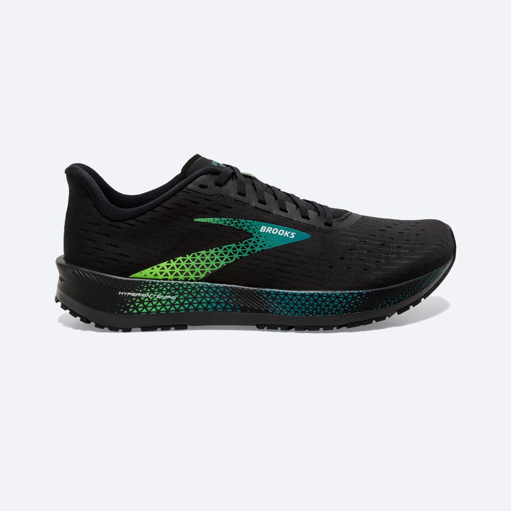 Brooks Hyperion Tempo Férfi Futócipő Fekete/Zöld | HU760548