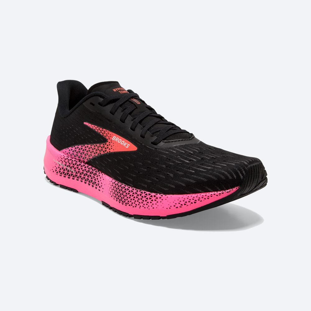 Brooks Hyperion Tempo Női Futócipő Fekete/Rózsaszín/Korall | HU276139