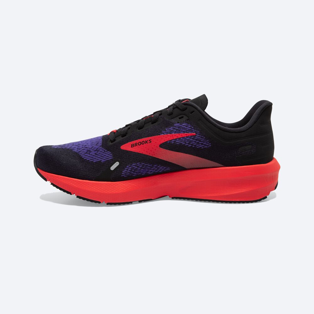 Brooks Launch 9 Férfi Futócipő Fekete/MélyKék/Piros | HU471032