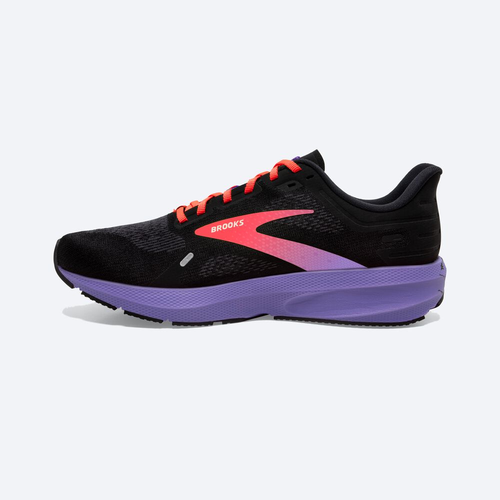 Brooks Launch 9 Női Futócipő Fekete/Korall/Lila | HU901435