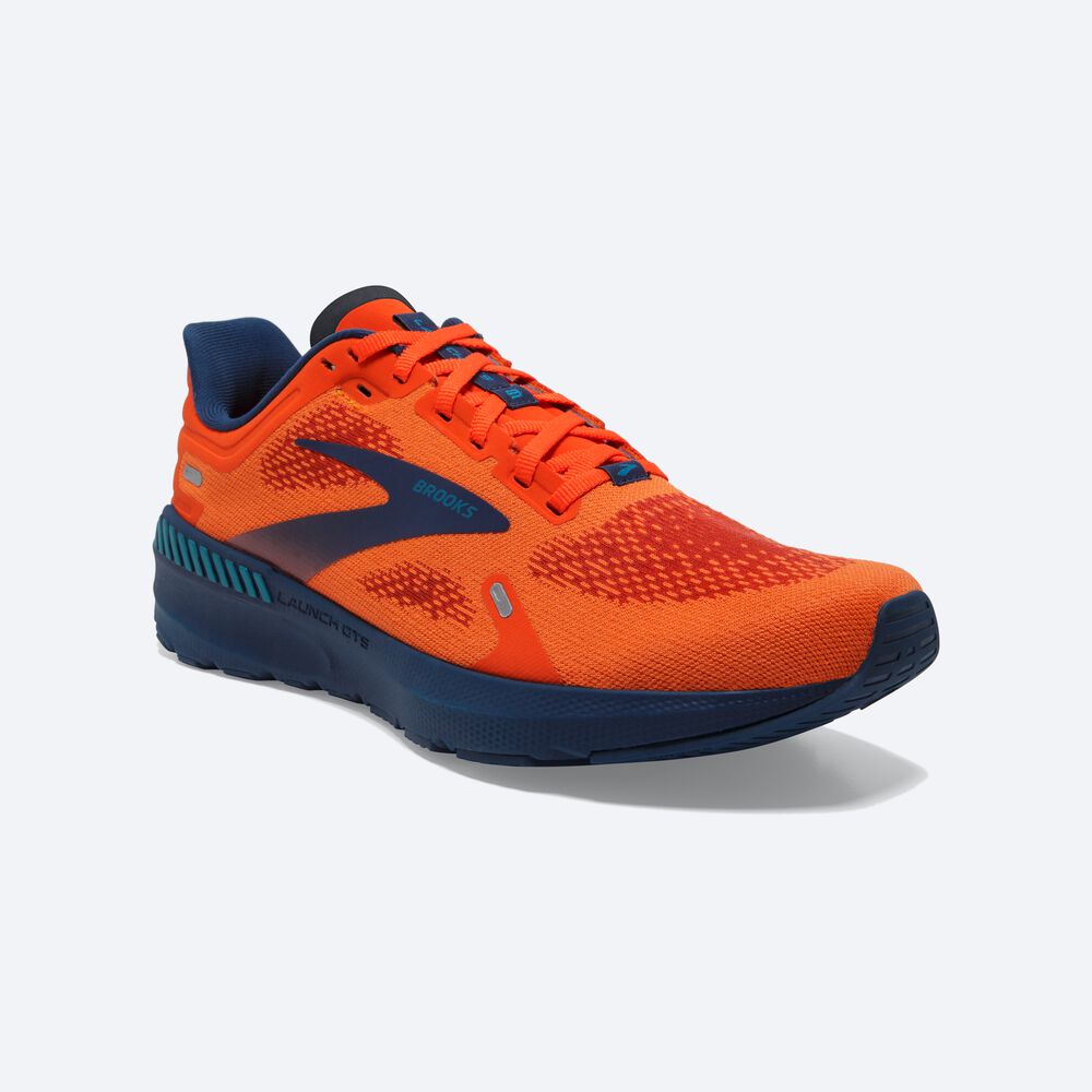 Brooks Launch GTS 9 Férfi Futócipő Barna/Türkiz | HU579861