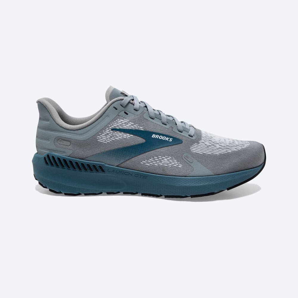 Brooks Launch GTS 9 Férfi Futócipő Szürke/Fehér | HU964502