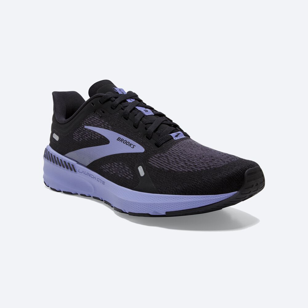 Brooks Launch GTS 9 Női Futócipő Fekete/Lila | HU568491