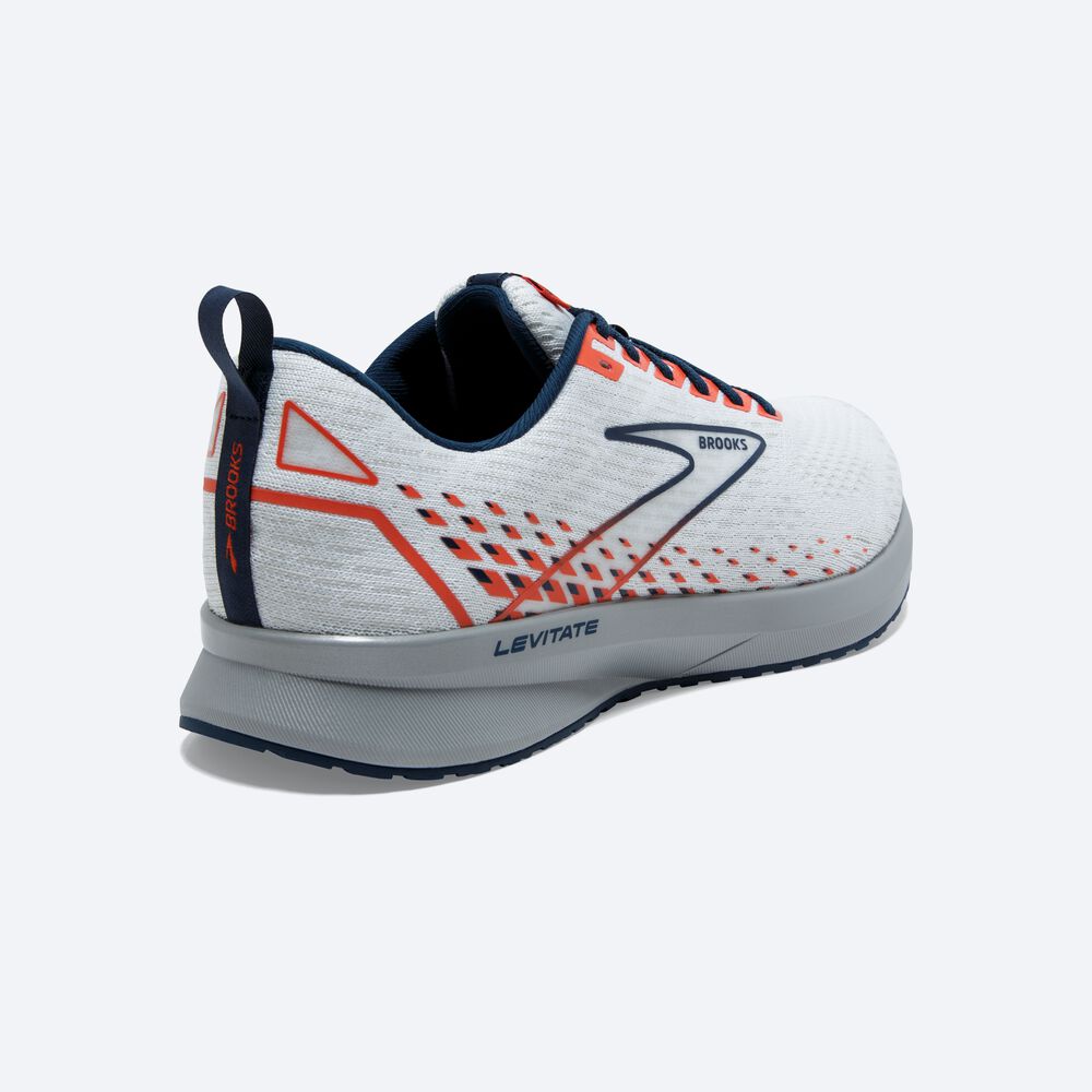 Brooks Levitate 5 Férfi Futócipő Fehér/Barna | HU695012