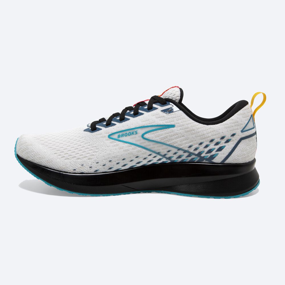 Brooks Levitate 5 Férfi Futócipő Fehér/Kék/Fekete | HU254196