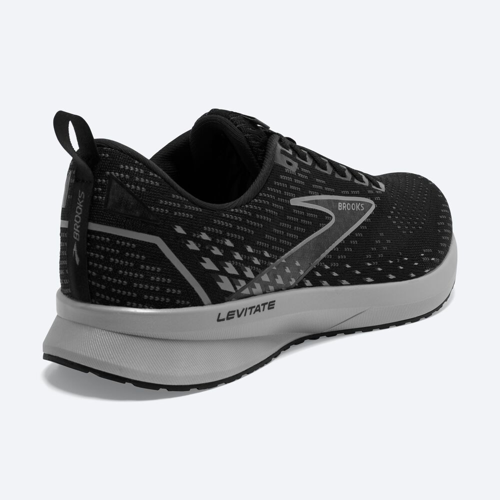 Brooks Levitate 5 Férfi Futócipő Fekete/Szürke | HU156029