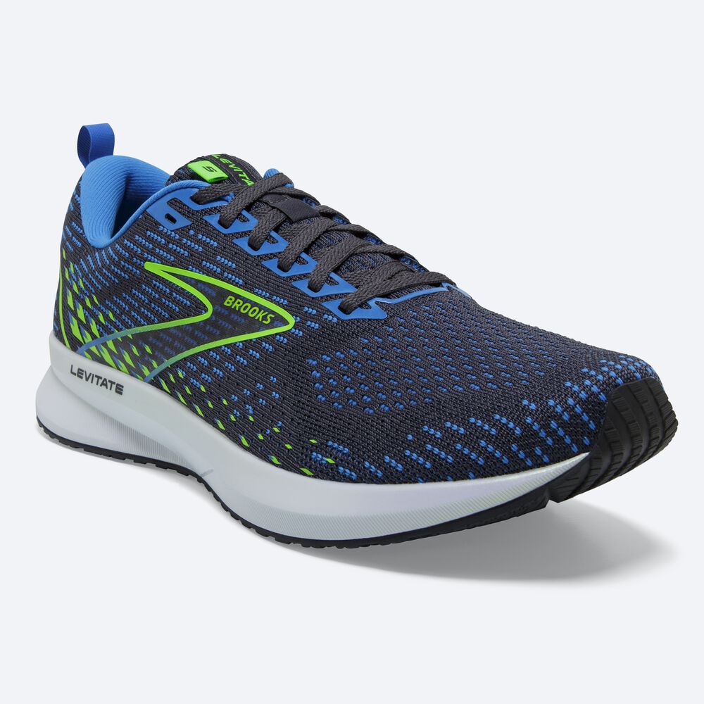 Brooks Levitate 5 Férfi Futócipő Kék/Zöld | HU243905