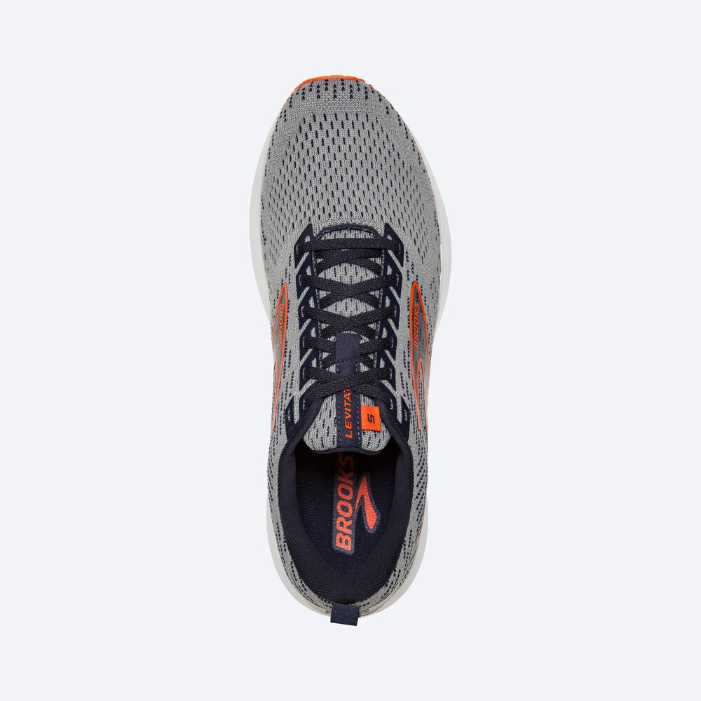 Brooks Levitate 5 Férfi Futócipő Szürke/Sötétkék | HU349025