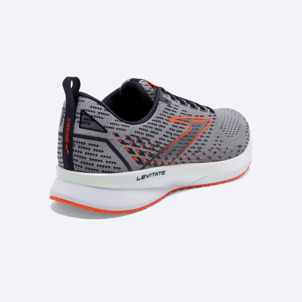 Brooks Levitate 5 Férfi Futócipő Szürke/Sötétkék | HU349025