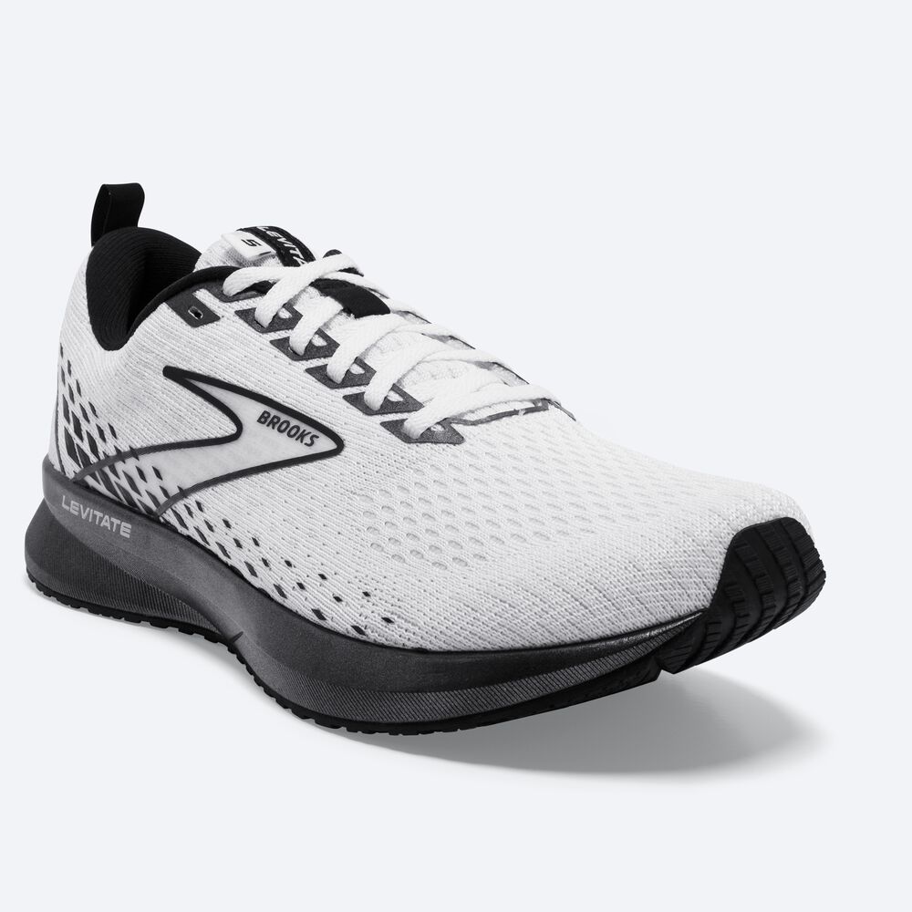 Brooks Levitate 5 Női Futócipő Fehér/Fekete | HU945816