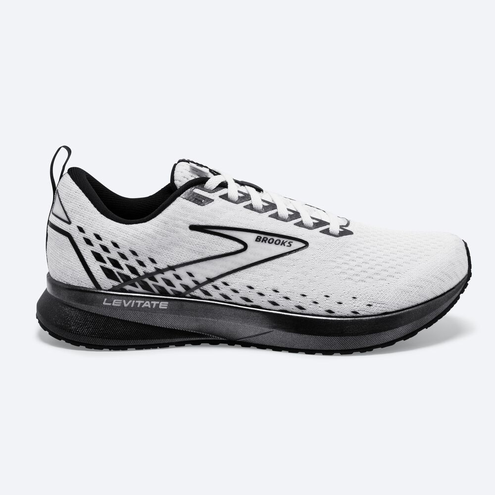 Brooks Levitate 5 Női Futócipő Fehér/Fekete | HU945816