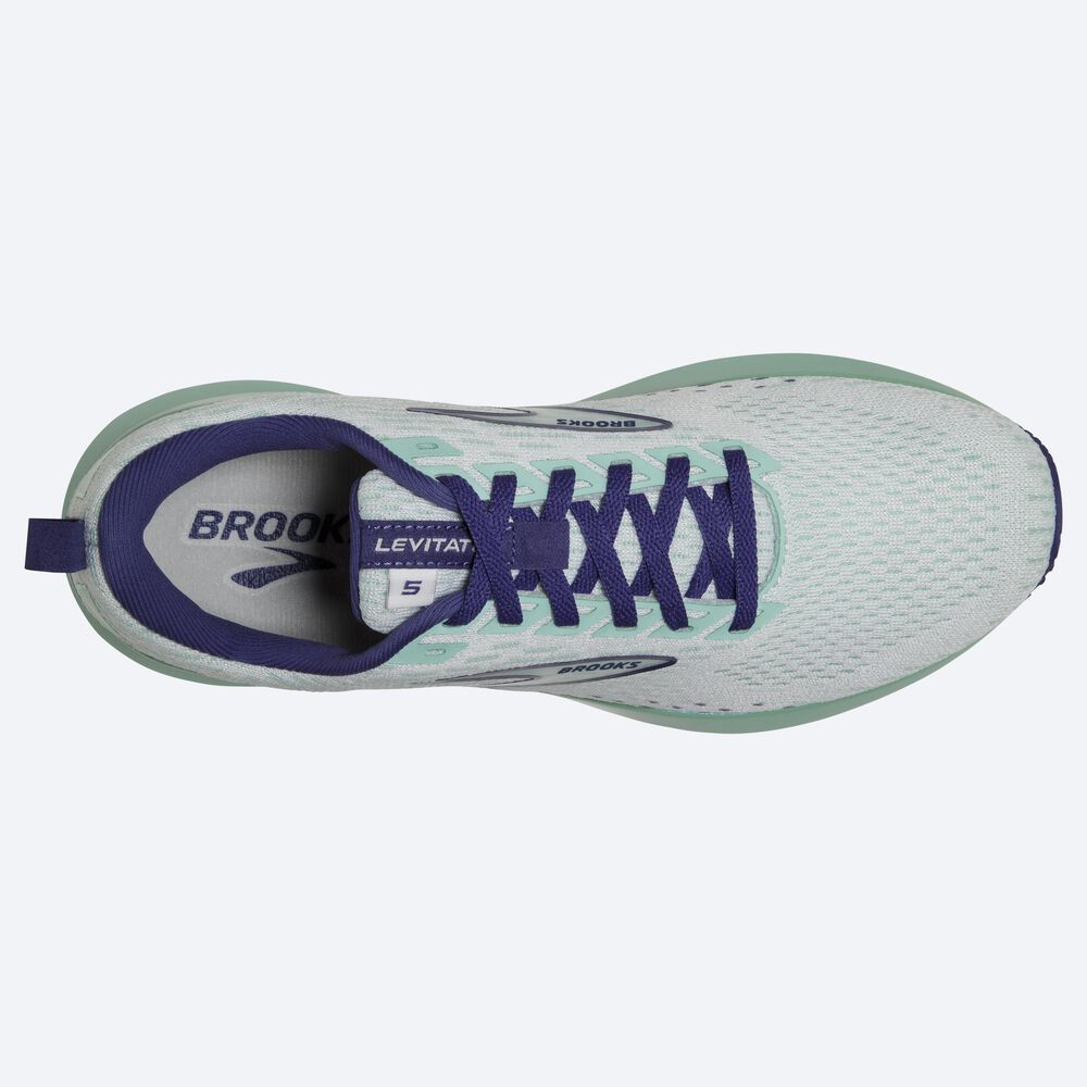 Brooks Levitate 5 Női Futócipő Fehér/Sötétkék Kék | HU265874