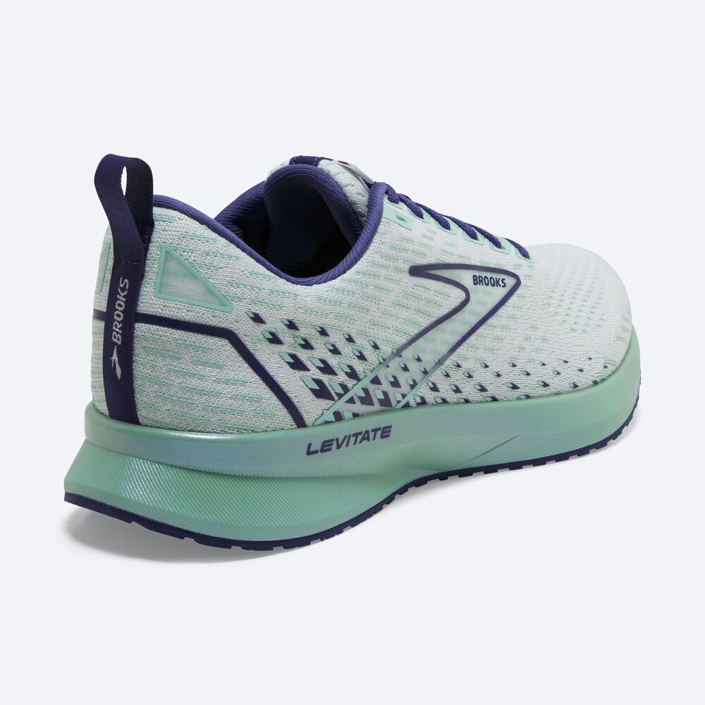 Brooks Levitate 5 Női Futócipő Fehér/Sötétkék Kék | HU265874