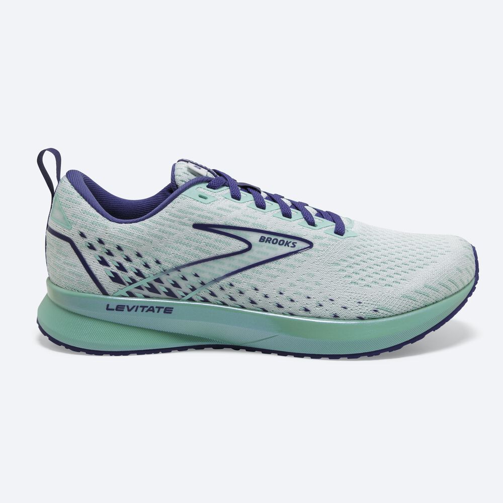 Brooks Levitate 5 Női Futócipő Fehér/Sötétkék Kék | HU265874