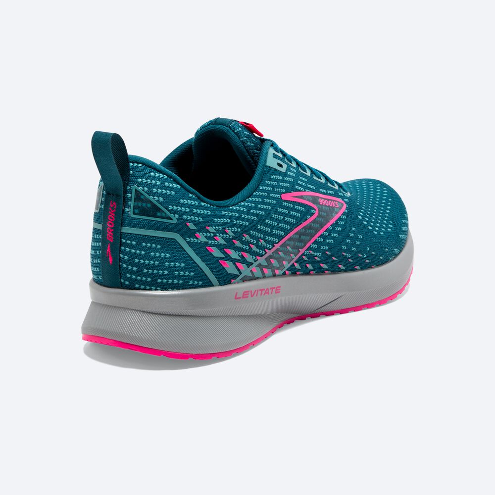 Brooks Levitate 5 Női Futócipő Kék/Rózsaszín | HU421378