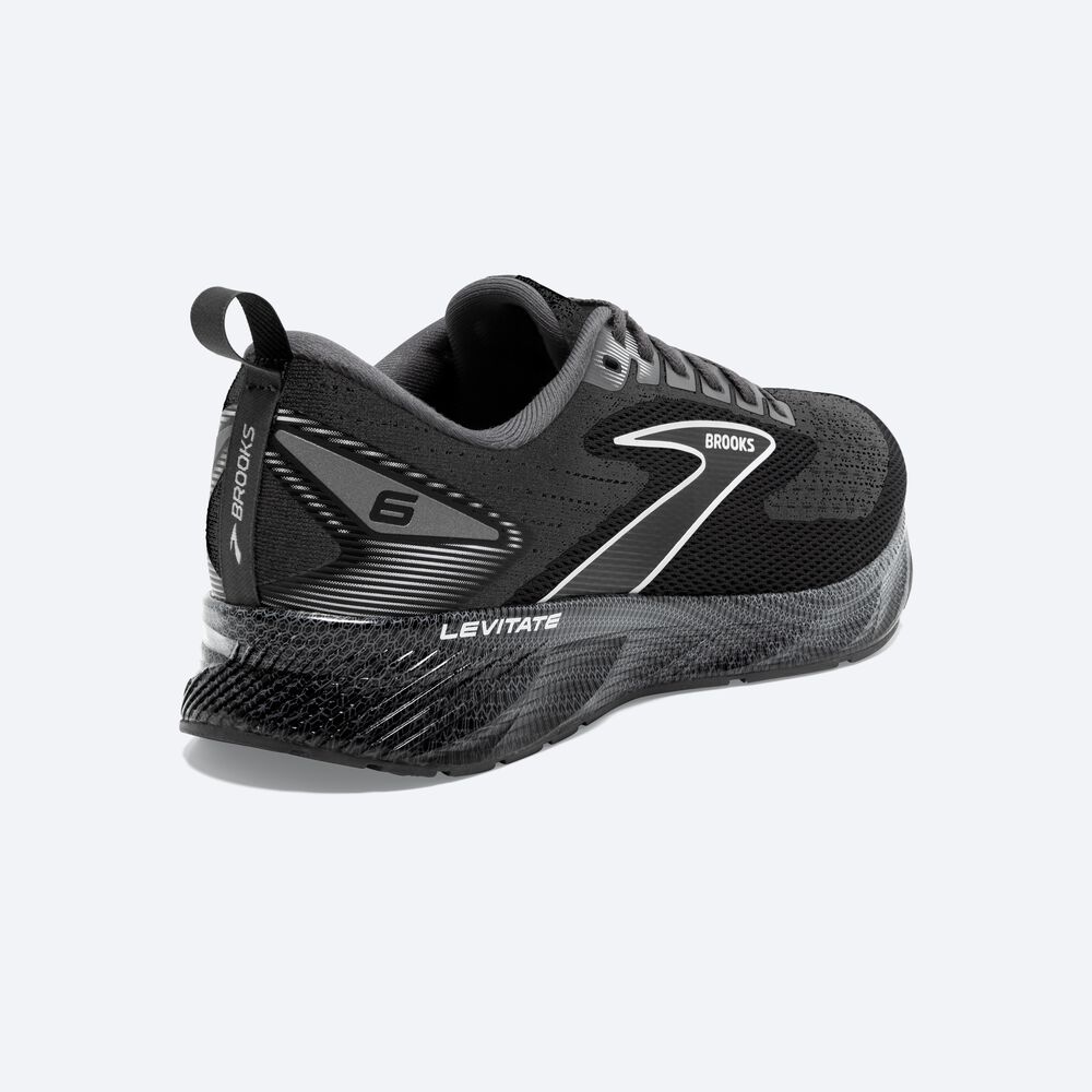 Brooks Levitate 6 Férfi Futócipő Fekete/Fehér | HU901568