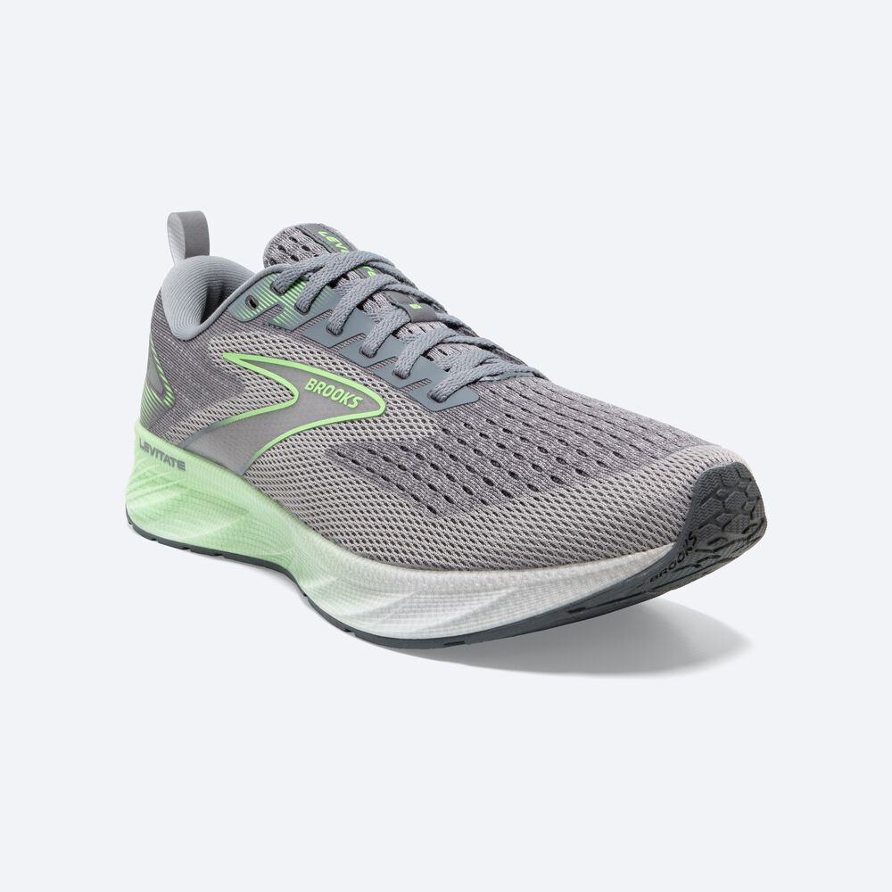 Brooks Levitate 6 Férfi Futócipő Szürke/Zöld | HU947512