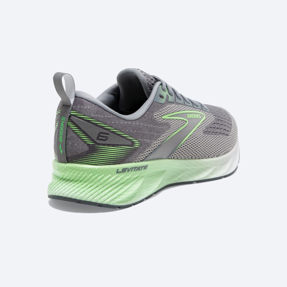 Brooks Levitate 6 Férfi Futócipő Szürke/Zöld | HU947512