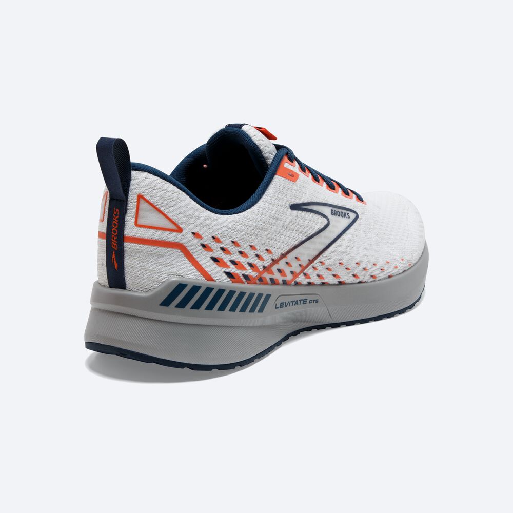 Brooks Levitate GTS 5 Férfi Futócipő Fehér/Barna | HU703265