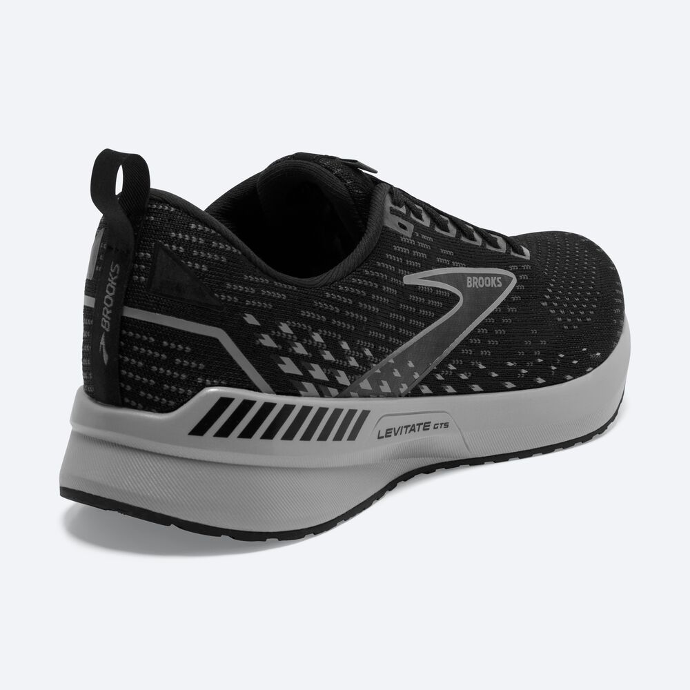 Brooks Levitate GTS 5 Férfi Futócipő Fekete/Szürke | HU094867