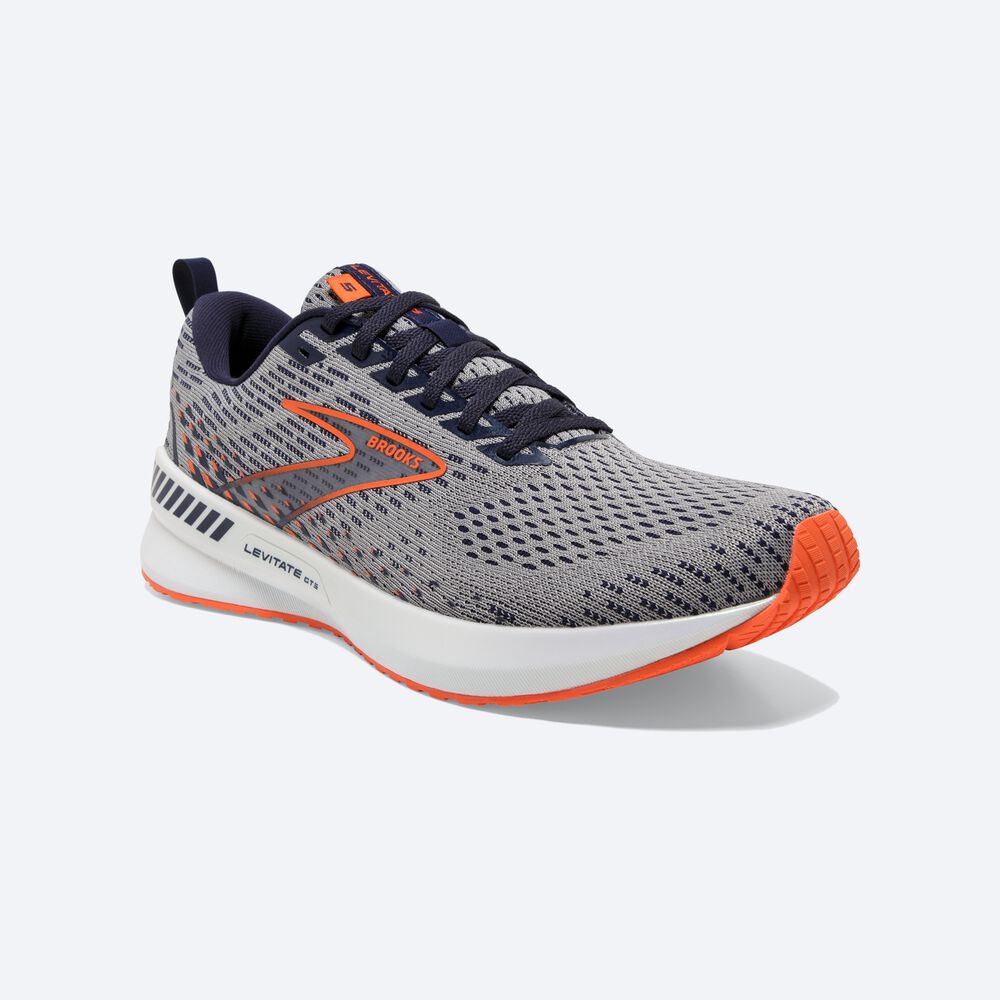 Brooks Levitate GTS 5 Férfi Futócipő Szürke/Sötétkék | HU985376