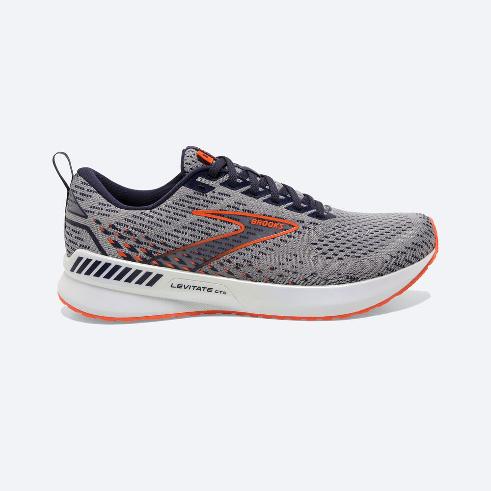 Brooks Levitate GTS 5 Férfi Futócipő Szürke/Sötétkék | HU985376