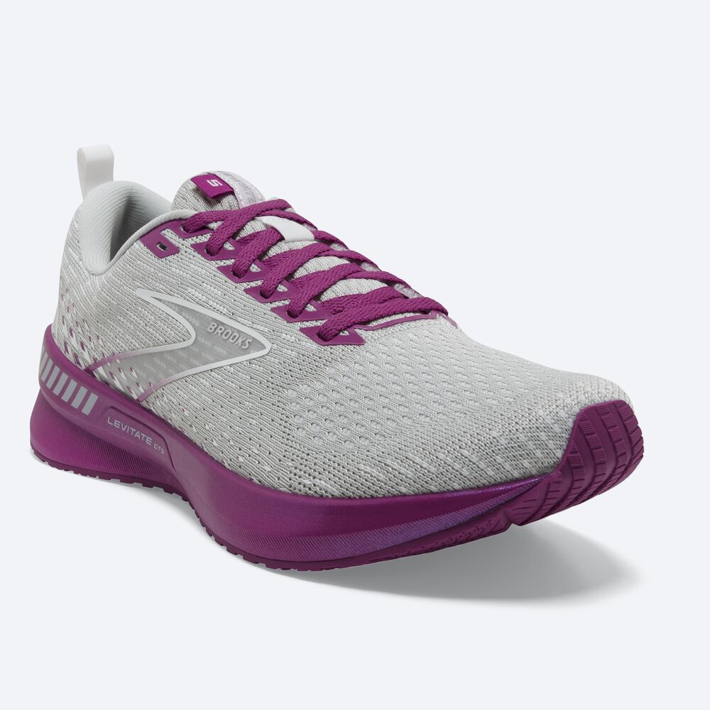 Brooks Levitate GTS 5 Női Futócipő Szürke/Levendula | HU475382