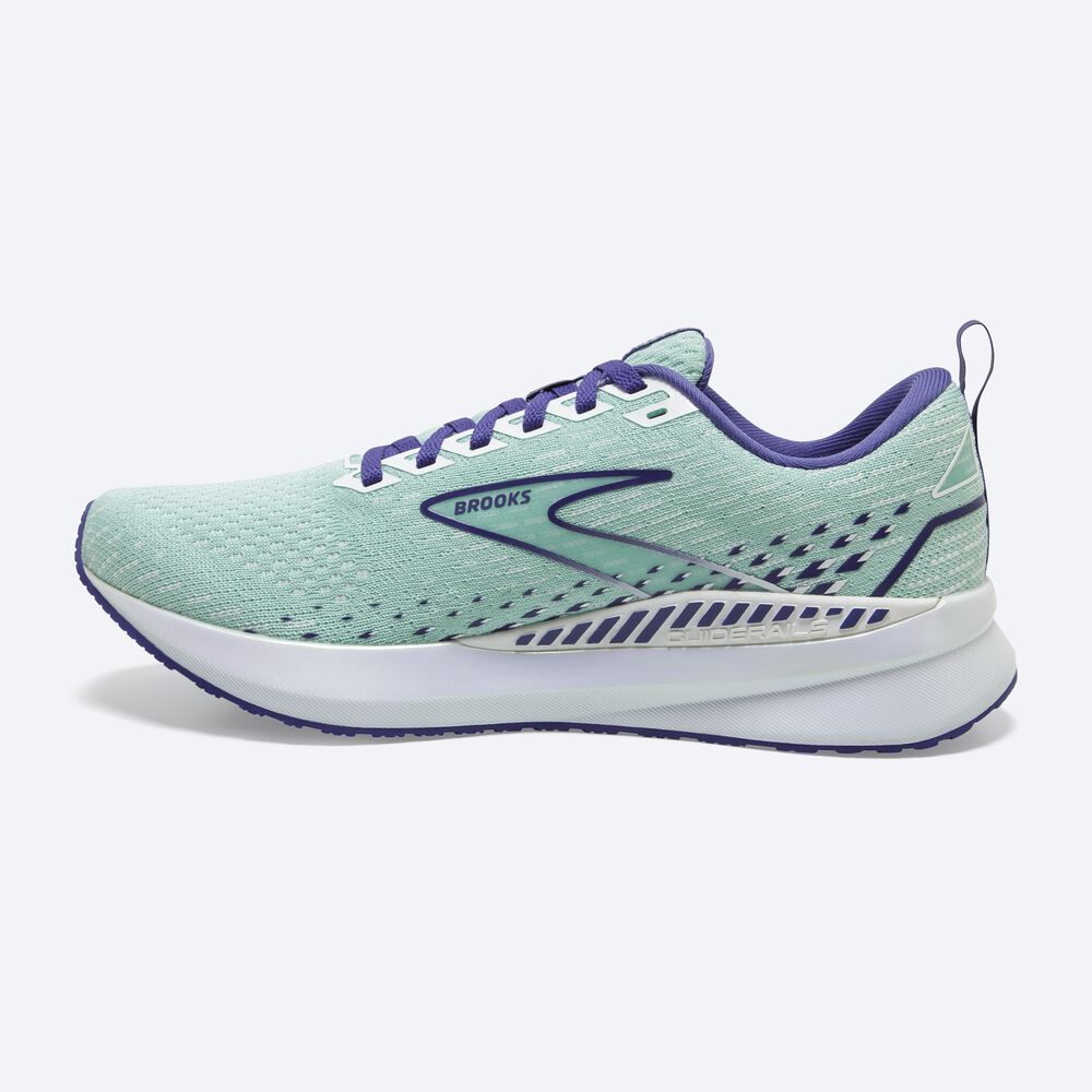 Brooks Levitate GTS 5 Női Futócipő Zöld/Sötétkék Kék/Fehér | HU739418