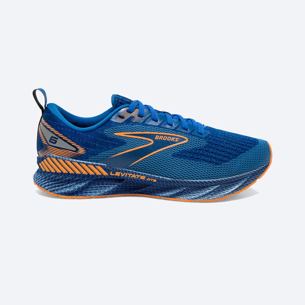 Brooks Levitate GTS 6 Férfi Futócipő Kék/Narancssárga | HU316829