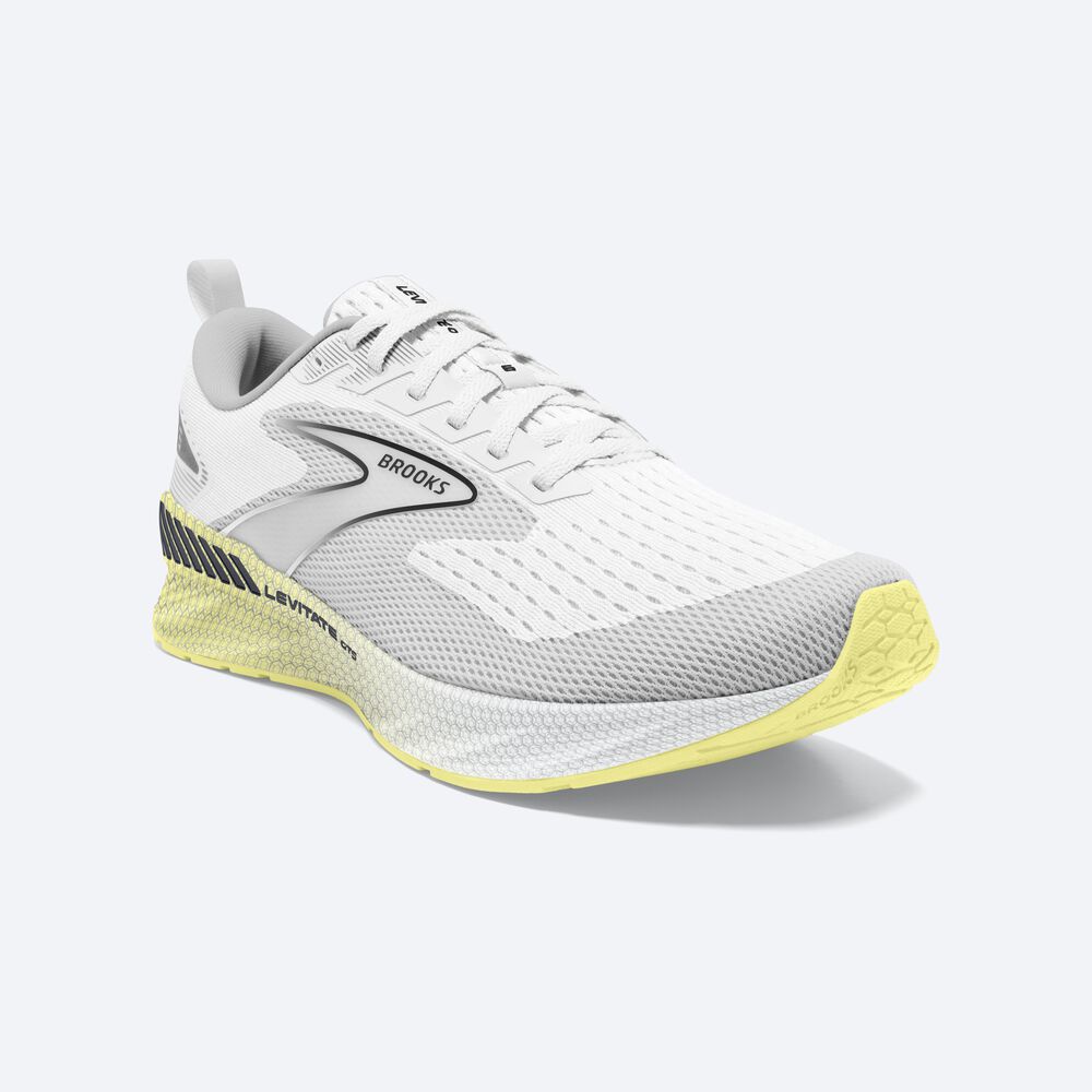 Brooks Levitate GTS 6 Női Futócipő Fehér/Sárga | HU560934