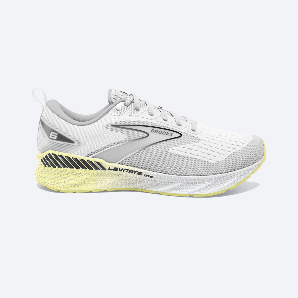 Brooks Levitate GTS 6 Női Futócipő Fehér/Sárga | HU560934