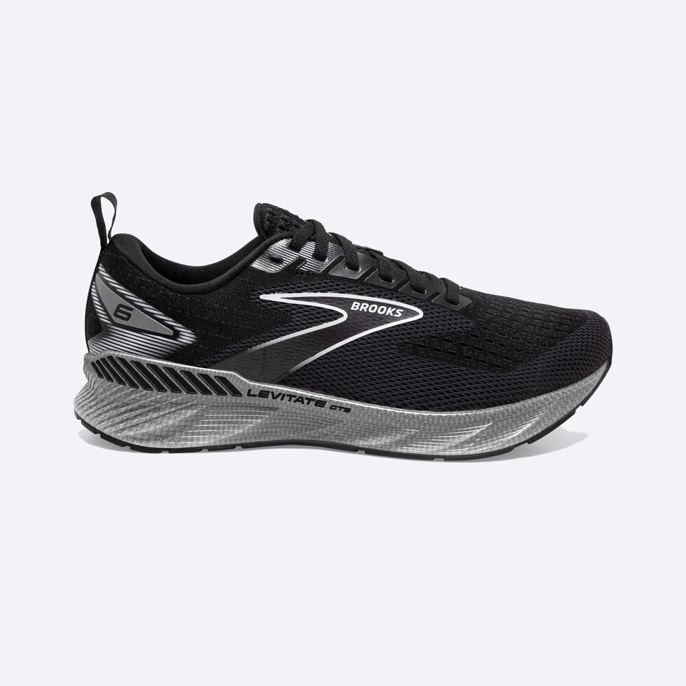 Brooks Levitate GTS 6 Női Futócipő Fekete/Fehér | HU915046