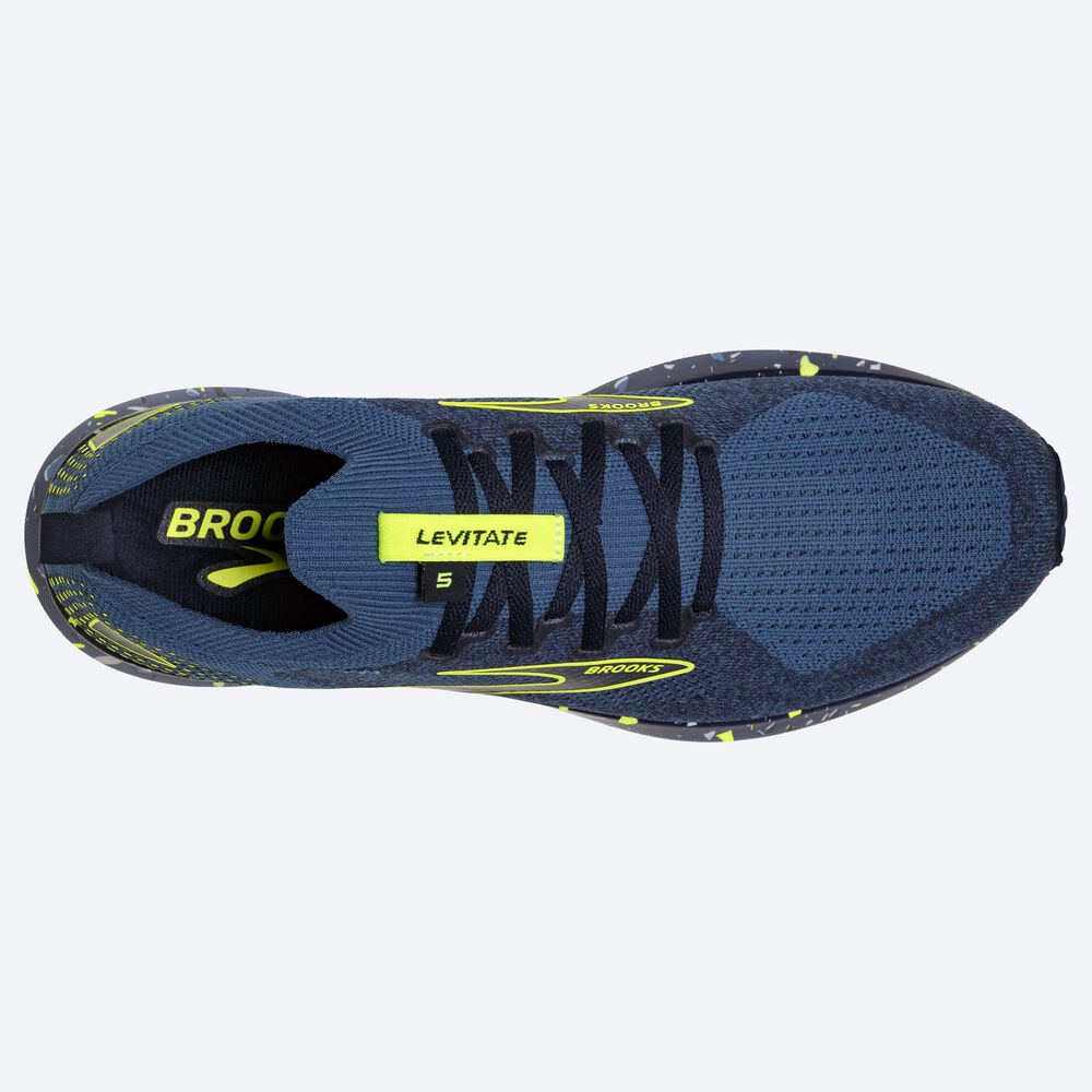 Brooks Levitate StealthFit 5 Férfi Futócipő Sötét Kék/Sötétkék | HU162097