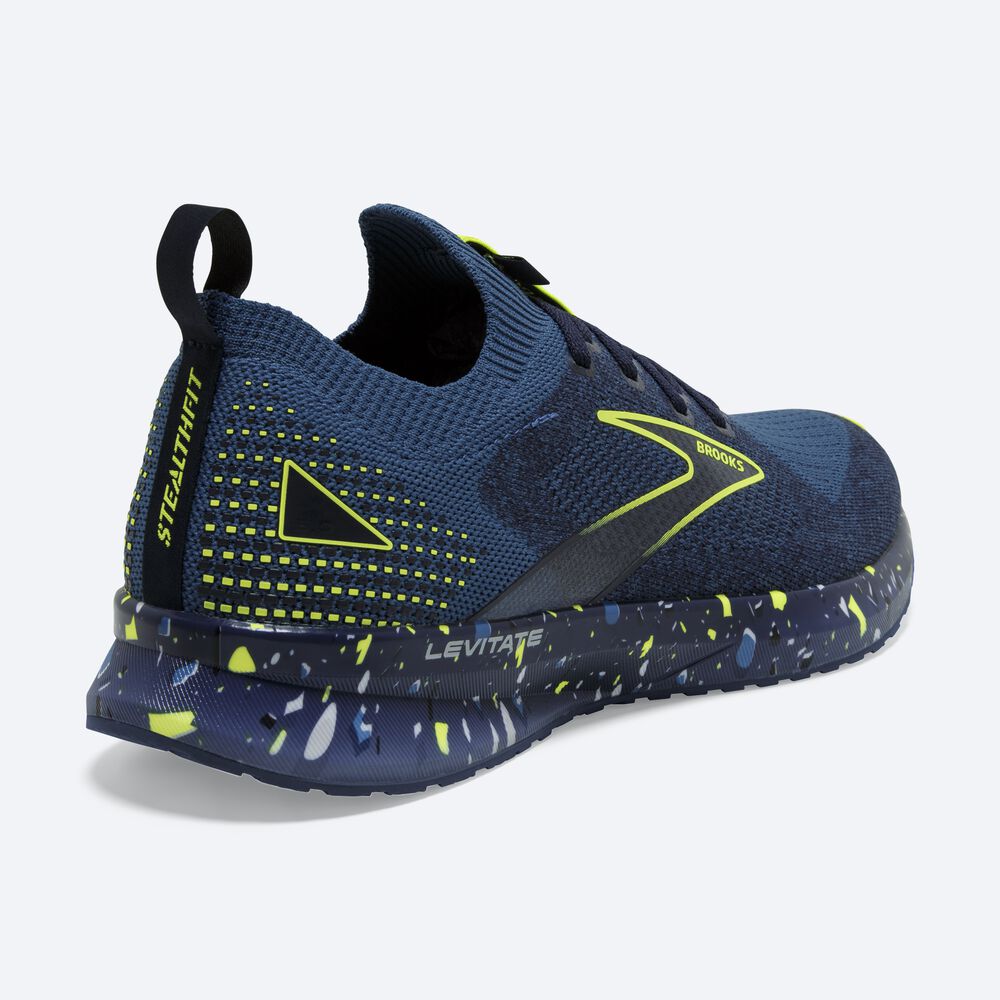 Brooks Levitate StealthFit 5 Férfi Futócipő Sötét Kék/Sötétkék | HU162097