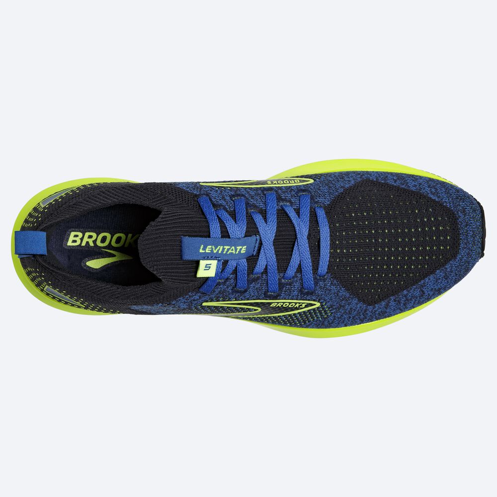 Brooks Levitate StealthFit 5 Férfi Futócipő Kék | HU835120