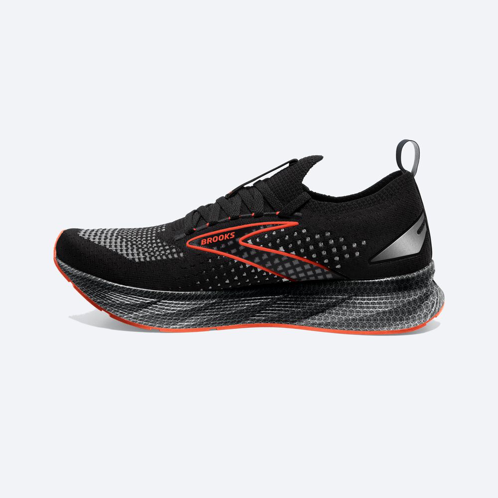 Brooks Levitate StealthFit 6 Férfi Futócipő Fekete/Narancssárga | HU517620