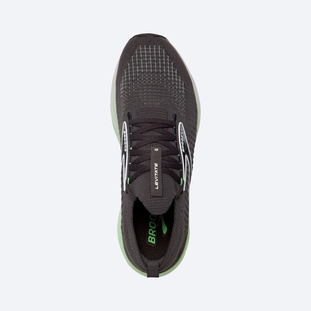 Brooks Levitate StealthFit 6 Férfi Futócipő Fekete/Zöld/Fehér | HU851237