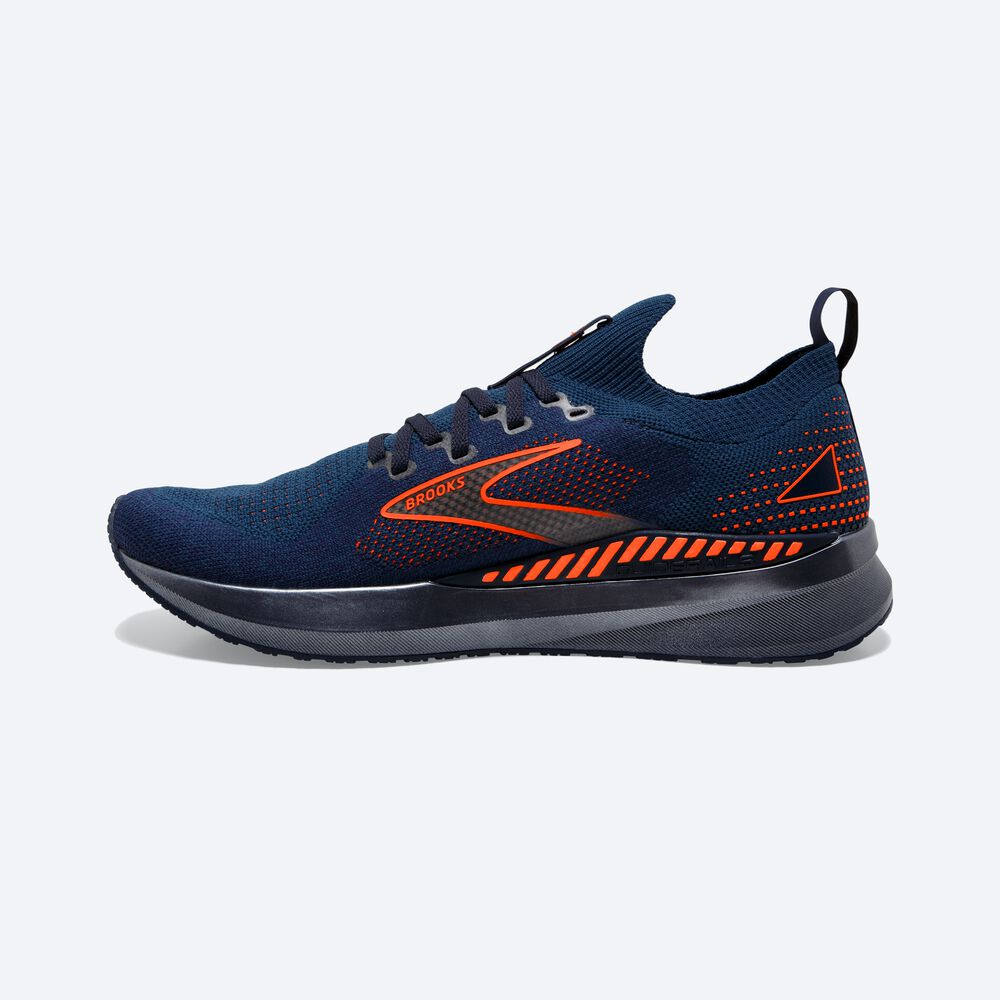 Brooks Levitate StealthFit GTS 5 Férfi Futócipő Sötétkék/Barna | HU643279