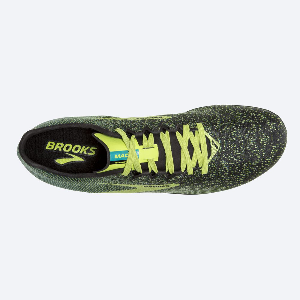 Brooks Mach 19 Férfi Szöges Cipő Fekete/Kék | HU913068