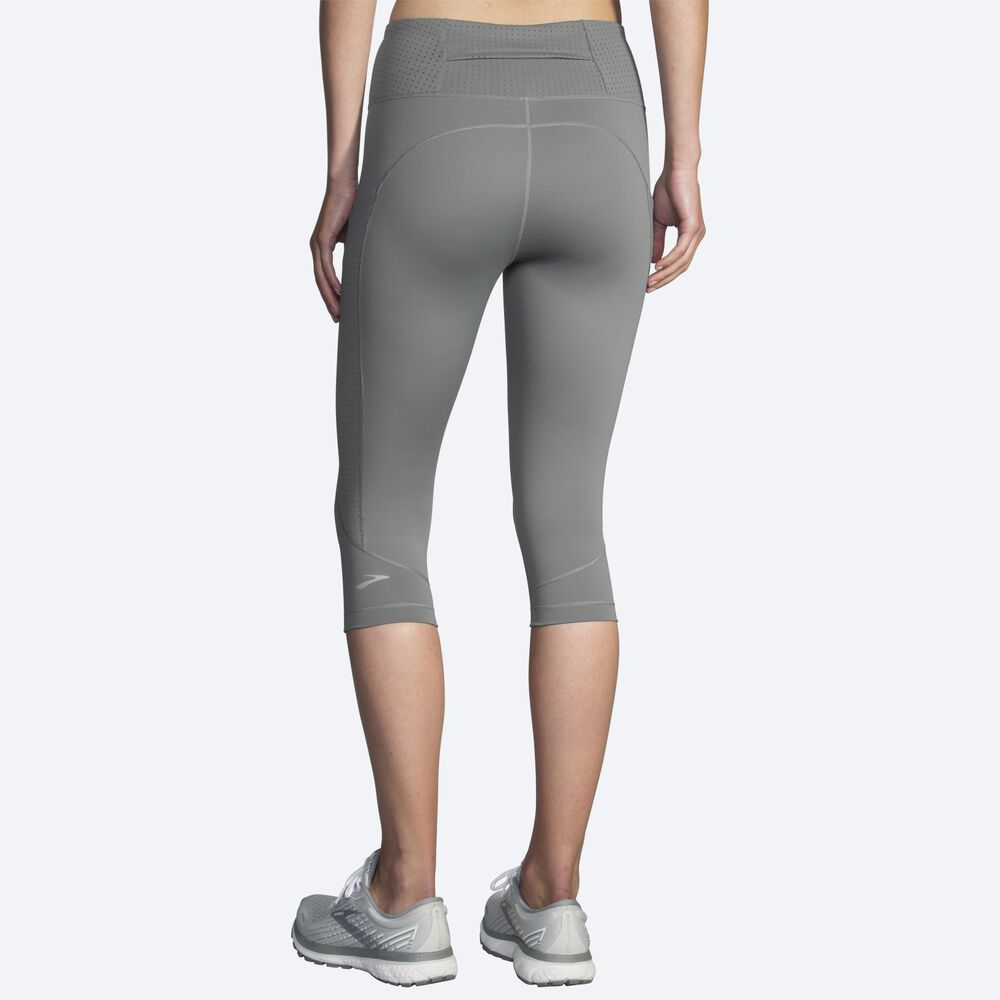 Brooks Method 1/2 Crop Tight Női Harisnyanadrág Szürke | HU306475