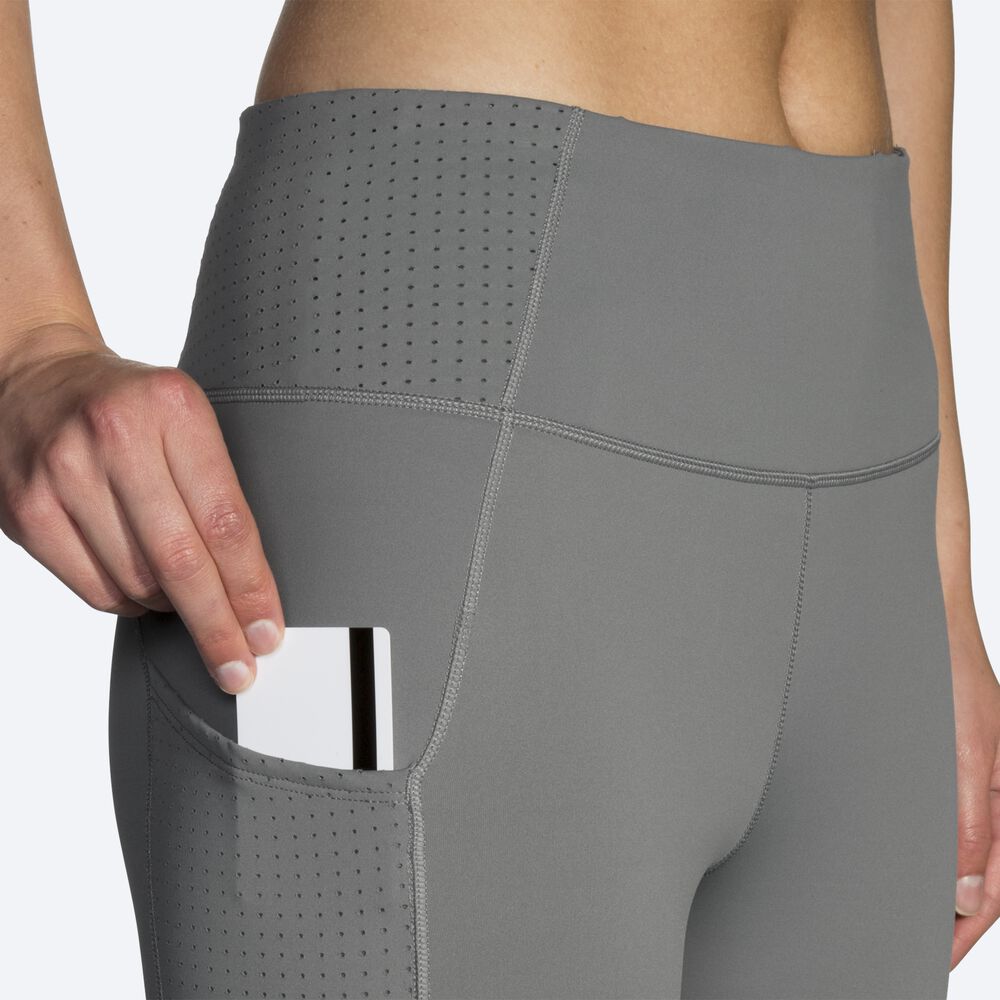 Brooks Method 1/2 Crop Tight Női Harisnyanadrág Szürke | HU306475